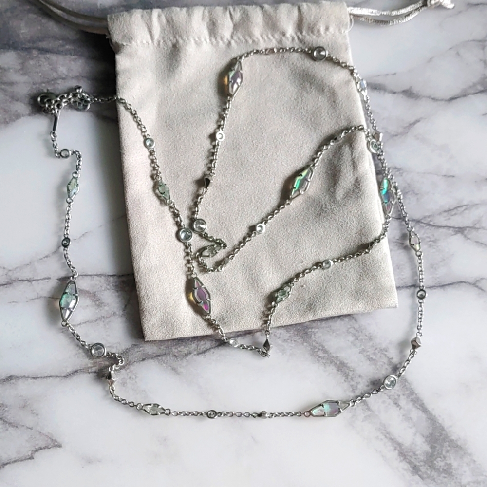 Kendra Scott Long Dichroic Glass Necklace